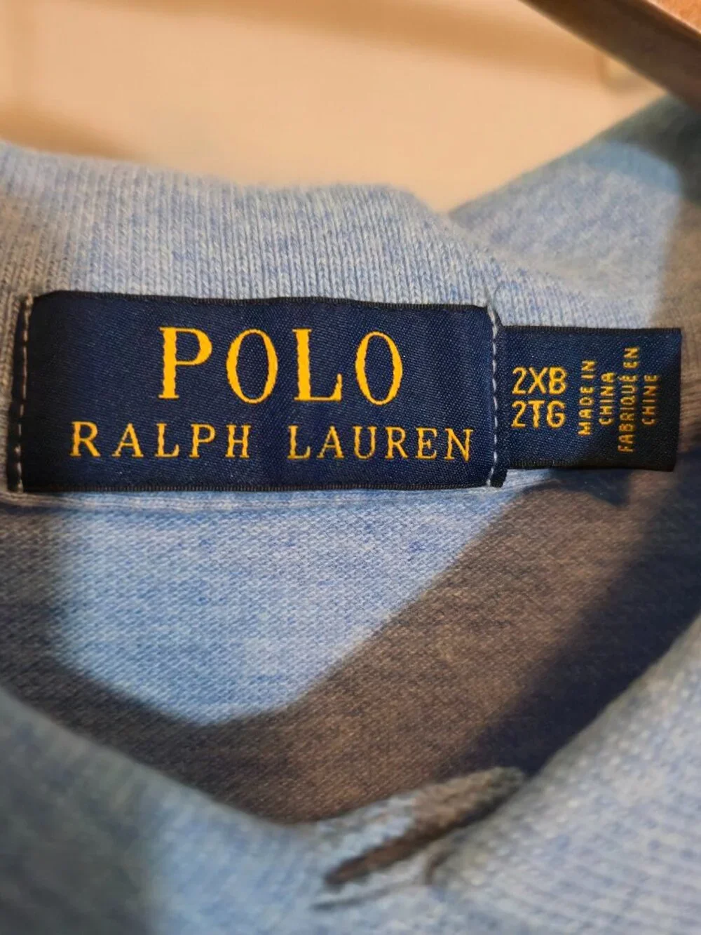 Polo Ralph Lauren 2XB Light Blue 100% Cotton Short Sleeve Polo Shirt